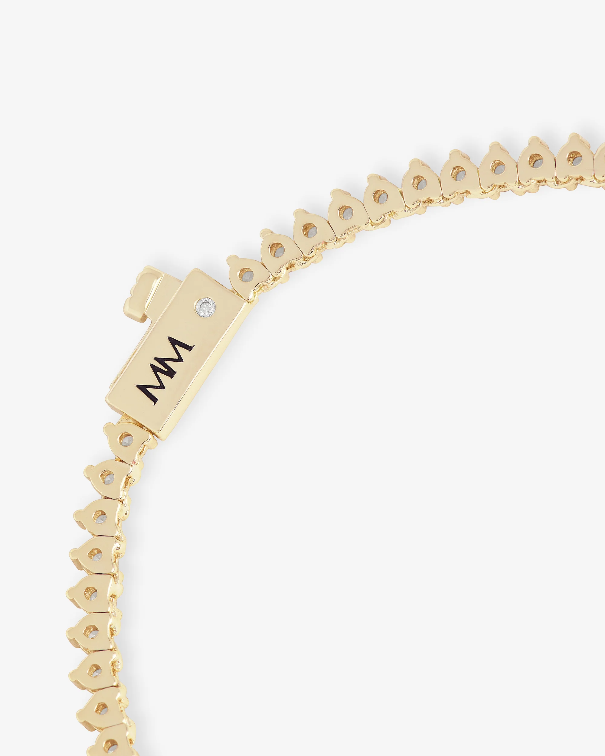 Not Your Basic Tennis Bracelet 2mm - Gold|White Diamondettes - Image 3