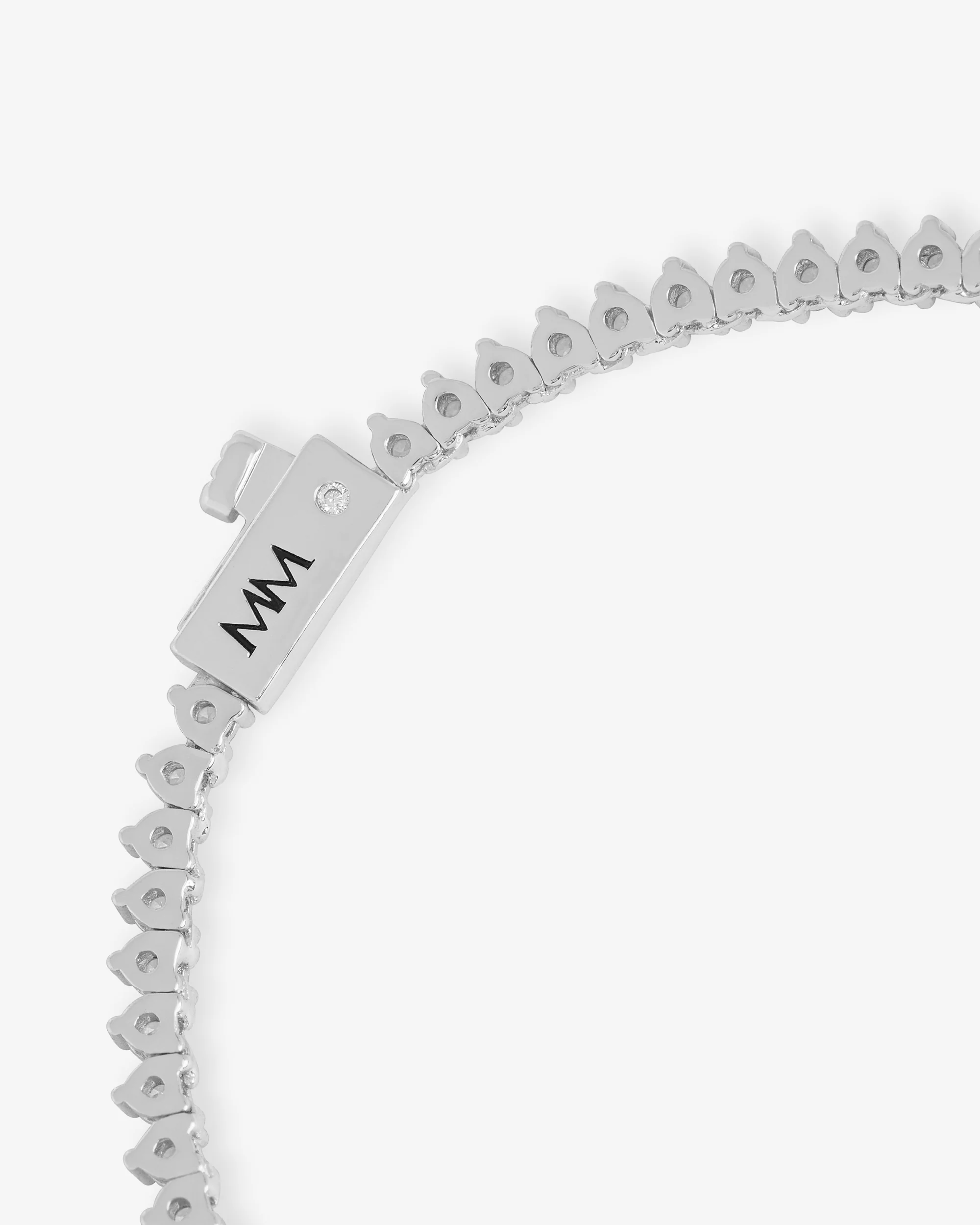 Not Your Basic Tennis Bracelet 2mm - Silver|White Diamondettes - Image 3